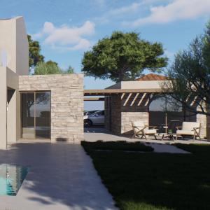 Casa con piscina y patio en Valerozo Villas, en Amoudi
