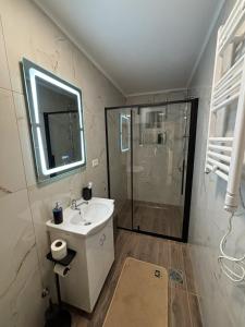 Een badkamer bij Apartman Centar