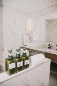 Kuchyň nebo kuchyňský kout v ubytování Hotel Eco Boutique Bidasoa