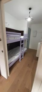 Двухъярусная кровать или двухъярусные кровати в номере Le Petit Bois flotté 250 m mer avec parking et balcon