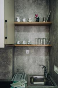 Η κουζίνα ή μικρή κουζίνα στο Apartments On The Top