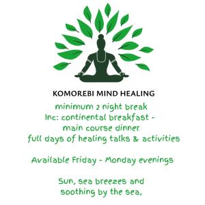 a woman sitting in a yoga pose with a plant at Komorebi Healing House in Dawlish