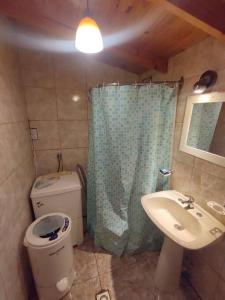 casa Norita في سان كارلوس دي باريلوتشي: حمام مع مرحاض ومغسلة ودش