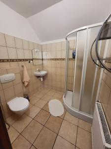 Kúpeľňa v ubytovaní Apartamenty Amadeus