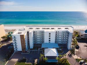 an aerial view of a hotel on the beach at blu #606 Luxury 2 Bd Beachfront Condo in Fort Walton Beach