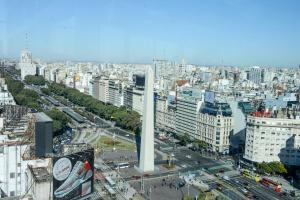 a view of a city with a clock tower at Buenos Aires Marriott in Buenos Aires