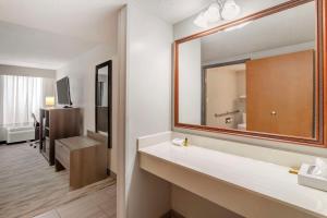 a bathroom with a sink and a large mirror at Best Western Plus Knoxville Cedar Bluff in Knoxville