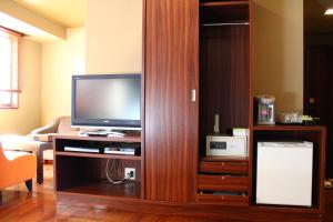 En TV eller et underholdningssystem på Hotel Saika