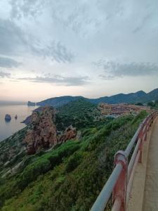 a view from a bridge over the water at Il Miraggio Tanca Piras in Nebida