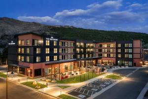 a rendering of a hotel at night at The Hoffmann Hotel Basalt Aspen Tapestry Collection Hilton in Basalt