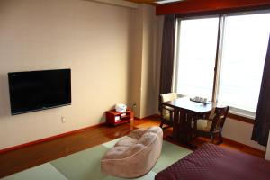 TV a/nebo společenská místnost v ubytování Hotel Shiosai