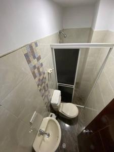 A bathroom at Apartamento en Bucaramanga