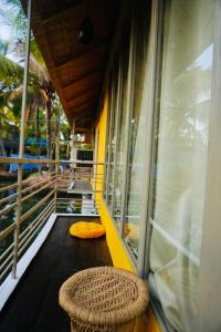 Vrindavan homestay的阳台或露台