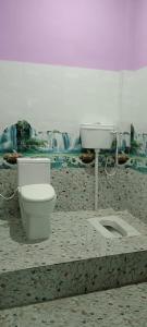 y baño con aseo y lavamanos. en Basuri bhavan, en Ayodhya
