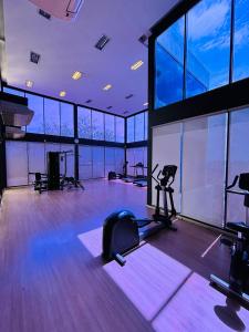 Fitness centrum a/nebo fitness zařízení v ubytování USJONE @poolview