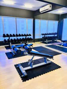 Fitness centrum a/nebo fitness zařízení v ubytování USJONE @poolview