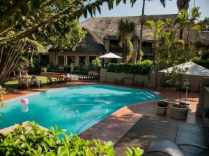 ein Swimmingpool vor einem Haus in der Unterkunft Fairview Hotels,Spa & Golf Resort in Tzaneen