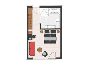 Půdorys ubytování HUBER's Boutiquehotel