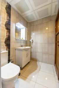 a bathroom with a toilet and a sink at Gul Otel in Istanbul