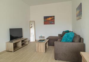 A television and/or entertainment centre at Basiliki's Apartments