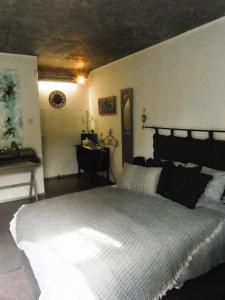 sypialnia z dużym łóżkiem w pokoju w obiekcie Chambre poésie w mieście Froid-Chapelle