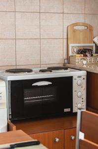 A kitchen or kitchenette at Basiliki's Apartments