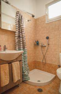 A bathroom at Basiliki's Apartments