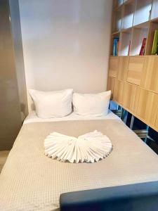 Postel nebo postele na pokoji v ubytování Apartament Drewno i Morze