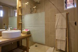 Koupelna v ubytování Hotel Royam