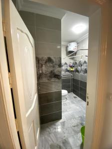 a bathroom with a toilet in a room at شقة فندقية 108 in Cairo