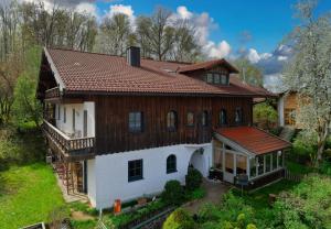 an aerial view of a house at Landhaus Melch in Zwiesel