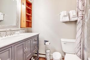 a bathroom with a sink and a toilet at Vantage Point #8 in Stratton +19 photos