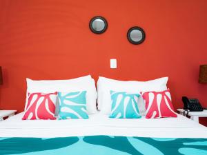 Hotel Caribbean Coral客房内的一张或多张床位