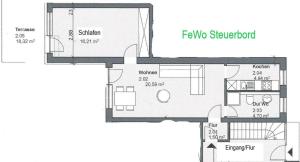 a floor plan of a house at FeWo Steuerbord in Malente