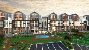 an architectural rendering of an apartment complex at StayEasy Lux Apartment in Edenvale