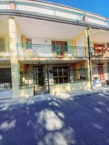 an empty building with a lot of windows and gates at Gianni's beautiful house in the mountains in Lama Di Peligni