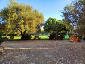 Ein Garten an der Unterkunft Nuraghe Bianco