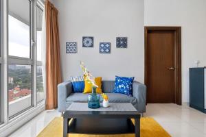 The Art of Vermeer Blue with Blooming Orchids