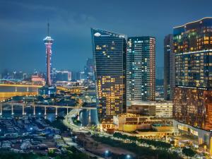 Linna Macau üldine vaade või majutusasutusest Mandarin Oriental, Macau pildistatud vaade
