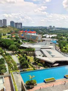 an overhead view of a city with a pool at D'Pristine 1512A walk to Legoland Netflix bySTAY in Nusajaya