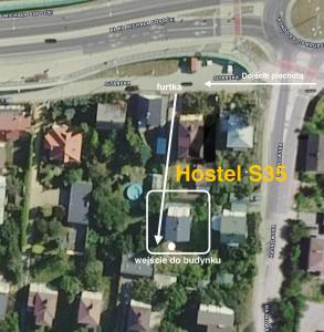 a map of the site of a hospital site at S35 in Białystok