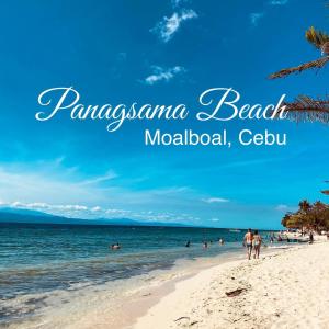 - une vue sur la plage de Panagaea Beach meladaloda cebu dans l'établissement Villa Lovi Panagsama Beach Moalboal, à Moalboal