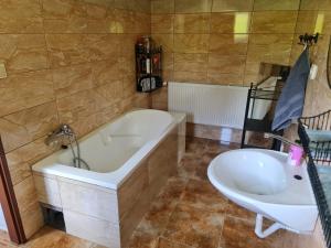 Kúpeľňa v ubytovaní Pavlinka Cottage - HOT TUB - SAUNA + 12 fotografií