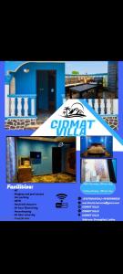 a collage of three pictures of a house at CIDMAT VILLA in Freetown