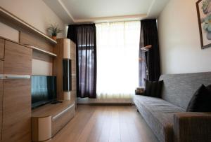 Χώρος καθιστικού στο Cozy apartments in Bulduri