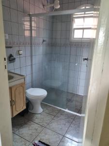 Koupelna v ubytování Chácara Recanto do Morro