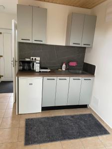 Kuchyň nebo kuchyňský kout v ubytování Apartmán mini Stupava