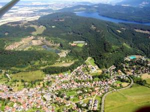 an aerial view of a village in the middle of a city at Ferienhaus-Pahl-in-Wolfshagen in Wolfshagen +7 photos