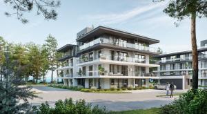 eine künstlerische Darstellung eines Apartmenthauses in der Unterkunft HEVENIA POGORZELICA - APARTAMENT 1 in Pogorzelica