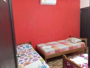Cama o camas de una habitación en Villa del Carmen e hijos